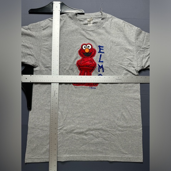 Vintage 90s Elmo Sesame Street Single Stitched T Shirt Grey  XL - Picture 4 of 5